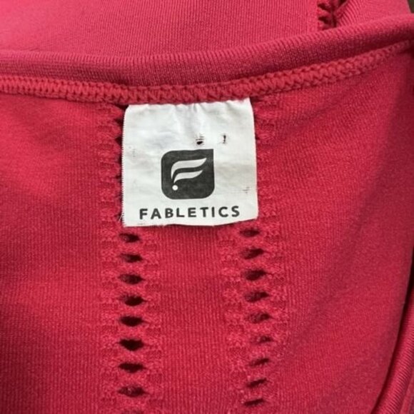 Fabletics Women's Katana Seamless Long Sleeve Compression Shirt Top Size M Red - Picture 8 of 12